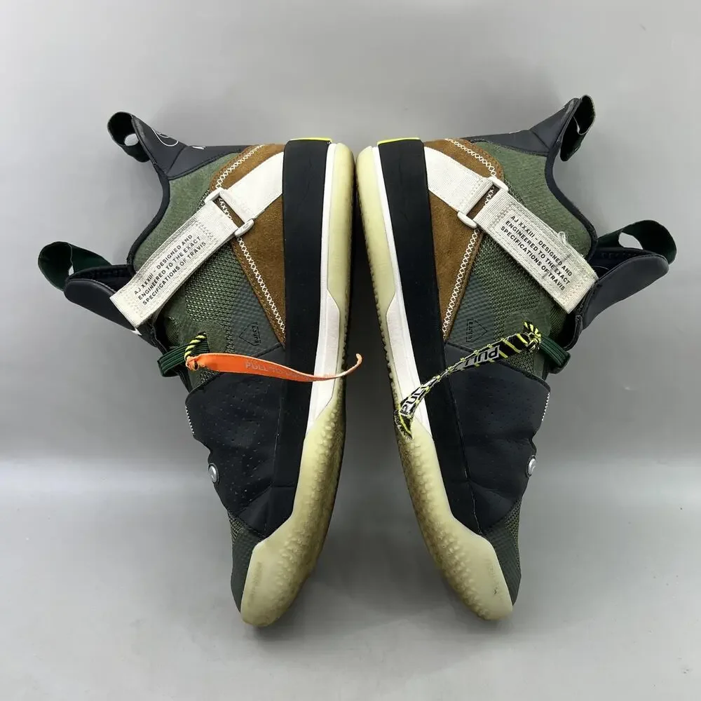Travis Scott x Air Jordan 33 NRG Shoes Men's 11 Olive Green Basketball Sneakers
